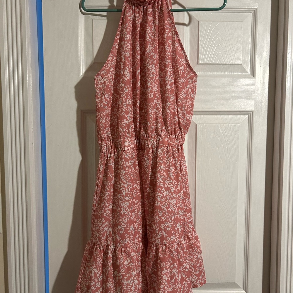 Floral Halter Neck Dress